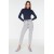 Fitted High Collar Long Sleeve Ribbed Stretchy Knitted Blouse