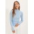 Fitted High Collar Long Sleeve Ribbed Stretchy Knitted Blouse