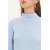 Fitted High Collar Long Sleeve Ribbed Stretchy Knitted Blouse