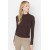 Fitted High Collar Long Sleeve Ribbed Stretchy Knitted Blouse