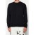 Back-Printed Black Fleece Oversized Cotton Sweatshirt – Crew Neck