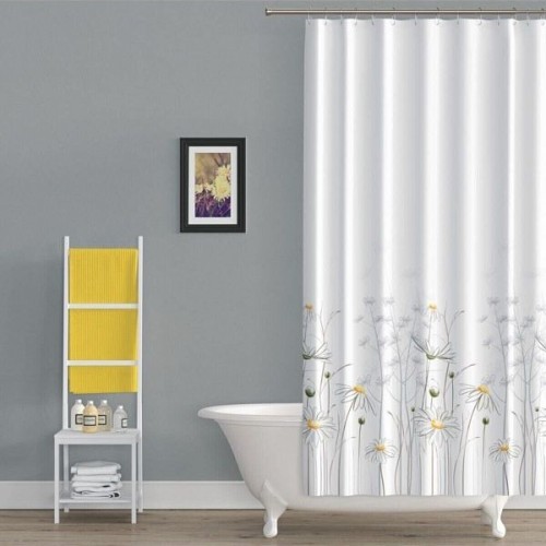 Tropikhome 180x200cm White Polyester Bathroom Curtain