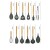 Valletta Mikla 33-Piece BPA-Free Heat-Resistant Silicone Kitchen Utensil Set - Gray