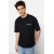 Comfortable Fit Black Cotton T-Shirt – Back Printed, Long Sleeve