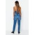 Blue High Waist Slim Mom Jeans for Casual Comfort and Style