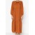 Cinnamon Collar Embroidered Half Placket Linen Look Woven Maxi Dress