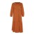 Cinnamon Collar Embroidered Half Placket Linen Look Woven Maxi Dress