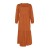 Cinnamon Collar Embroidered Half Placket Linen Look Woven Maxi Dress