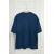 Navy Blue Oversize Slogan Back Print Cotton T-Shirt