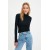 Fitted High Collar Long Sleeve Ribbed Stretchy Knitted Blouse