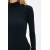 Fitted High Collar Long Sleeve Ribbed Stretchy Knitted Blouse