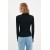 Fitted High Collar Long Sleeve Ribbed Stretchy Knitted Blouse