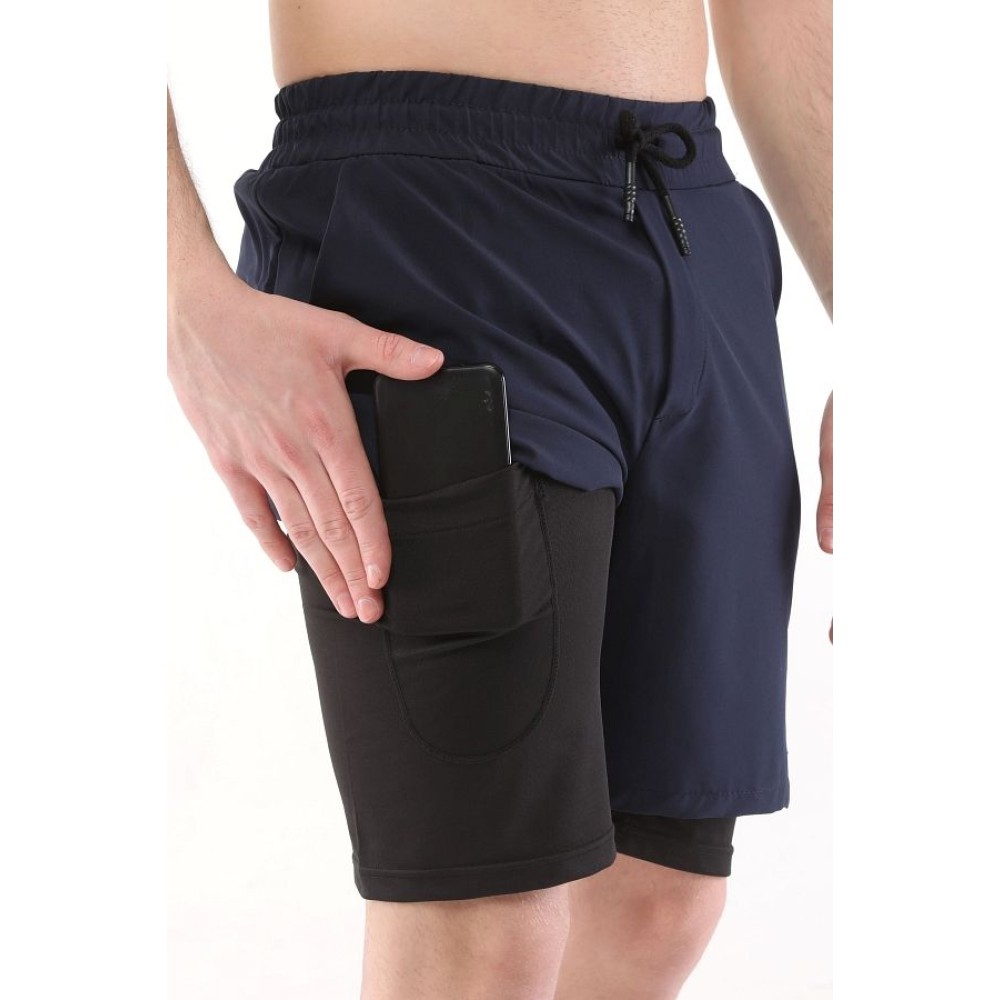 Ghassy Co Men's Quick-Dry Micropoly Running Shorts – 2-in-1 Training & Fitness Tights