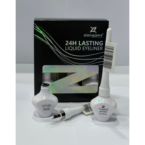 Zenora 24H White Liquid Eyeliner – Long-Lasting & Bold