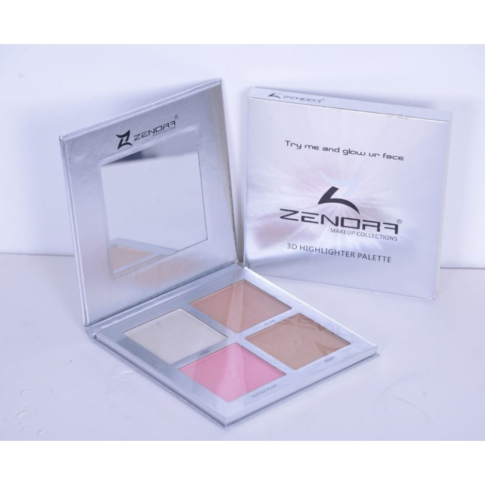 Zenora 3D Highlighter Palette: Radiant Glow for Every Occasion