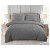 King Size Tufted Leaf Pattern Comforter Set grey -Beige Lightweight, Textured Bedding with Tufted Pillowcase