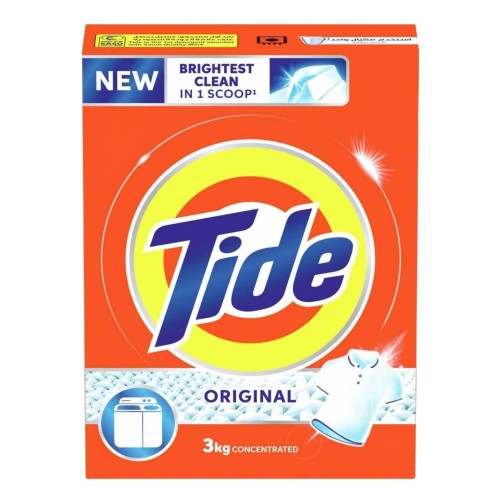 Tide Fast Action Laundry Detergent Powder 3KG – Bright Clean & Anti-Bacterial