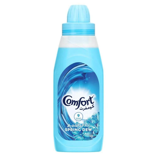 Comfort Spring Dew Fabric Softener - Fresh & Soft Clothes, 1L