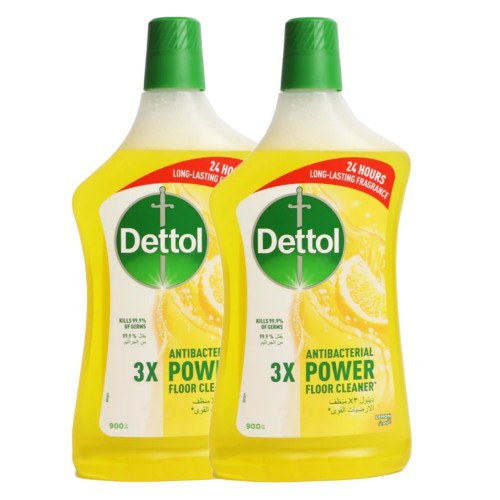 Dettol Lemon Power Antibacterial Floor Cleaner Value Pack 2 x 900 ml