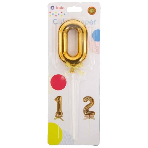 Italo Golden Balloons Cake Topper - 0-9