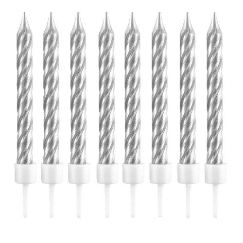 Italo 8 Pcs Spiral Birthday Cake Candles - Elegant & Non-Toxic Design