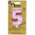 Italo Numbered Pink Foam Ball Birthday Candles 0-9