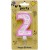 Italo Numbered Pink Foam Ball Birthday Candles 0-9