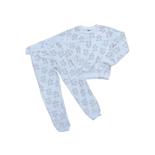 White Baby Girls' Pajama Set - Adorable Comfort for 3 to 12 Months