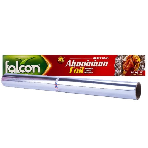 Falcon Aluminum Foil Roll - 25 Sq. Ft | Keeps Food Fresh & Flavorful