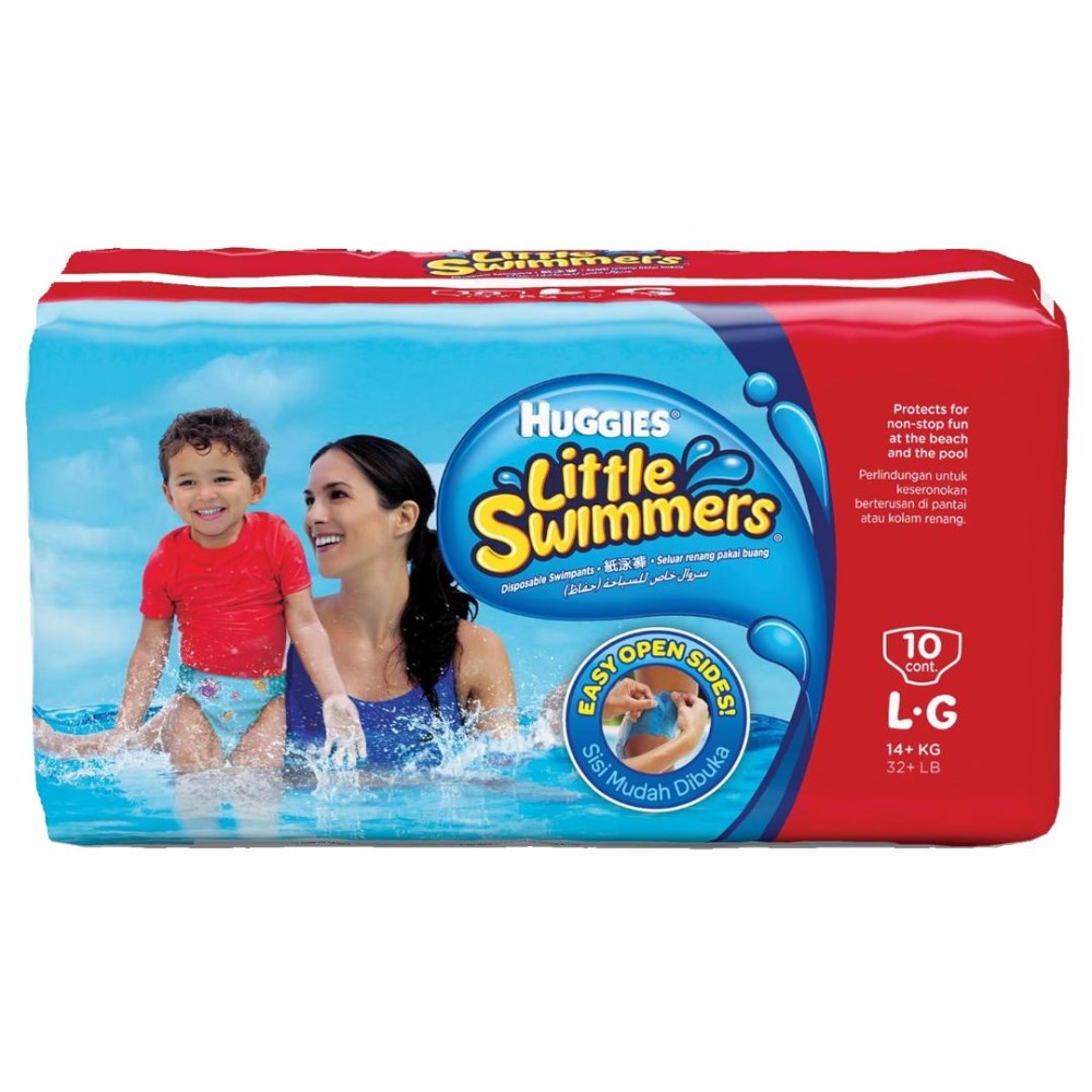 Swim-Ready Baby Diapers - Huggies Little Swimmers, 10 Count