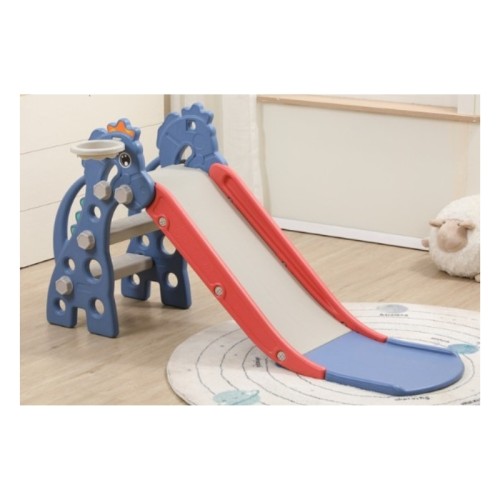 Foldable Kids Slide with Basketball Hoop - Ages 1-5