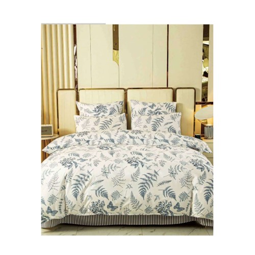 King Size Daphne Floral Comforter Set - 6-Piece Botanical Bedding with Tufted Pillowcases