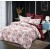 King Size Maroon & White Floral Branches Comforter Set - 6-Piece with Tufted Pillowcases