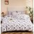 King Size Black, Gray & White Floral Comforter 6pcs Set with Tufted Pillowcases