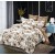 King Size Brown Floral Comforter Set - 6-Piece with Tufted Pillowcases