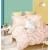 King Size Tiny Floral Bunch with Leaves Comforter Set - 6pcs Bedding with Tufted Pillowcases