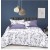 King Size Amethyst Sakura Comforter Set - 6-Piece Bedding with Tufted Pillowcases