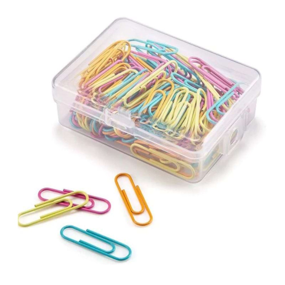 Paper Clips Gem Clips 28mm Assorted Colours (Pack Of 100 Clps)