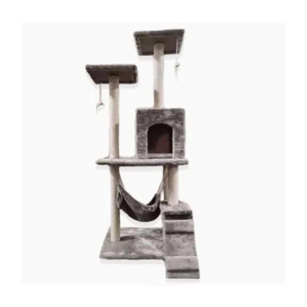 Cat Tree Cat Tower Multi-Level Kitten House Condo (Gray)