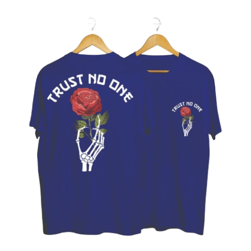 Trust No One Skeleton Hand Rose Men's T-Shirt