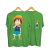 One Piece Luffy Graphic Print in Green Men's T-Shirt