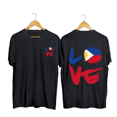 Love Philippines print in Black Men's T-Shirt