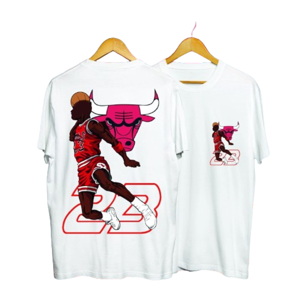 MICHAEL JORDAN DUNK 23 in White Men's T-Shirt