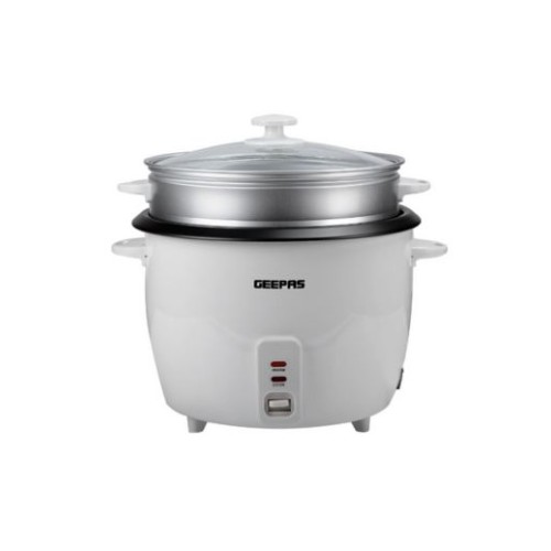 Geepas 2.8L Electric Rice Cooker – Large Capacity with Non-Stick Pot & Keep-Warm Function