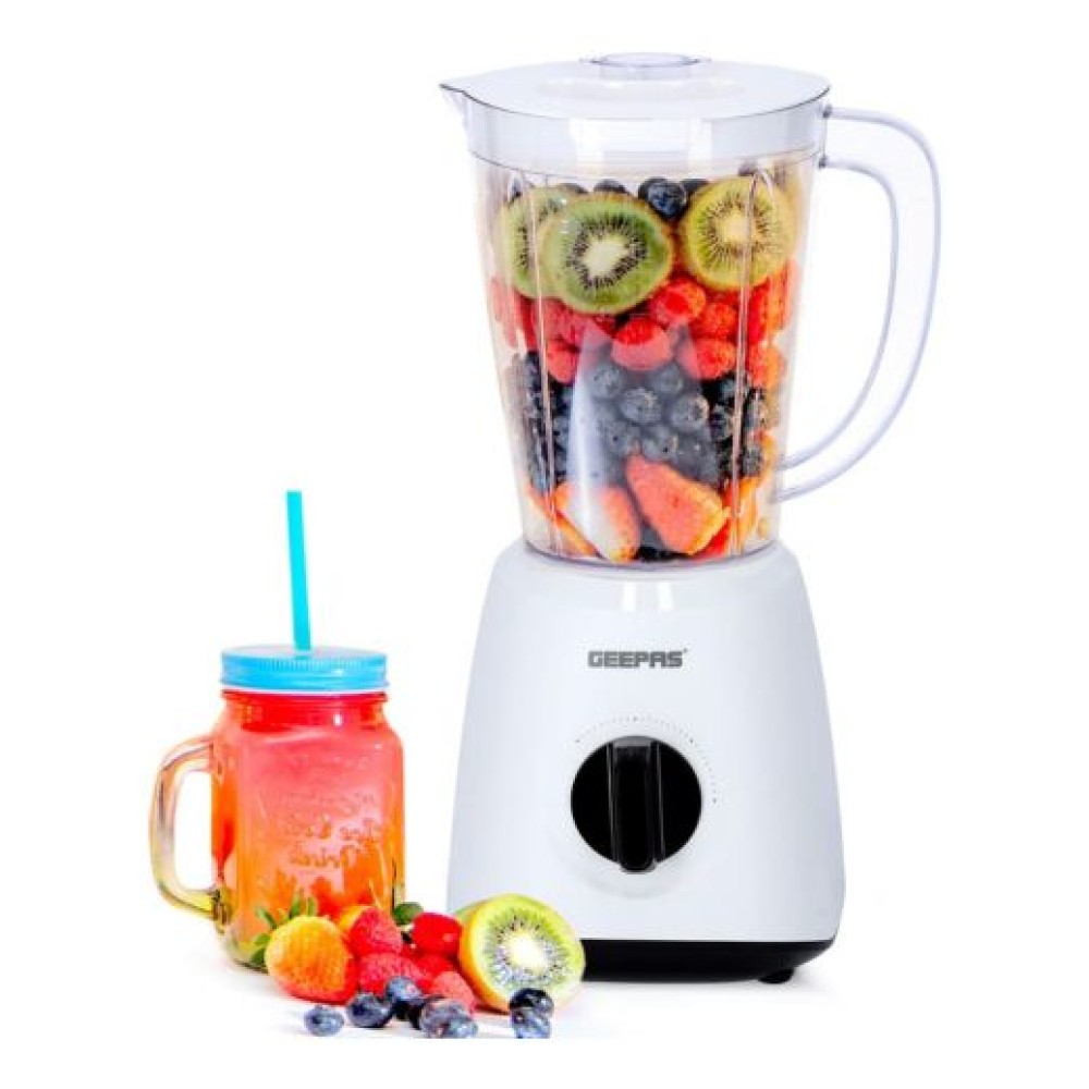 Geepas Powerful 600W Blender – 1.8L Capacity with Stainless Steel Blades for Smooth Blending