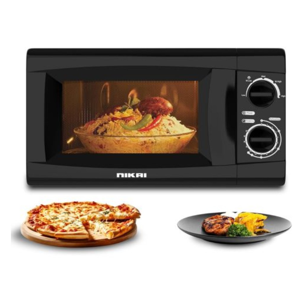 Nikai 700W 20L Microwave Oven with Defrost Function