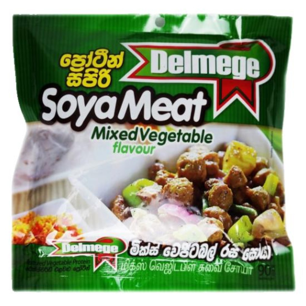 DELMEGE Soya Mixed Vegetable 90g - Nutritious Plant-Based Protein