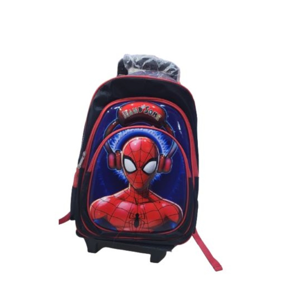 Spider-Man Three-Wheel Rolling School Bag – Versatile & Fun for Young Superheroes