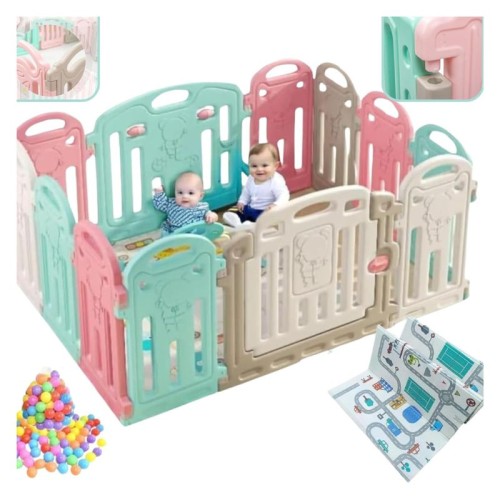 Baby Playpen: Safe & Spacious 12-Panel Play Yard for Indoor/Outdoor Use