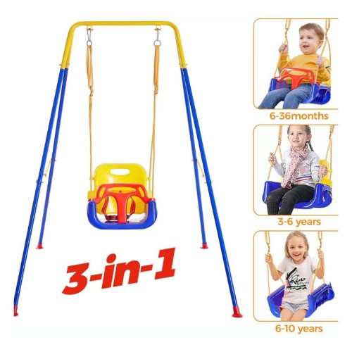 Toddler Swing Set, Heavy-Duty Indoor Outdoor Baby Swing